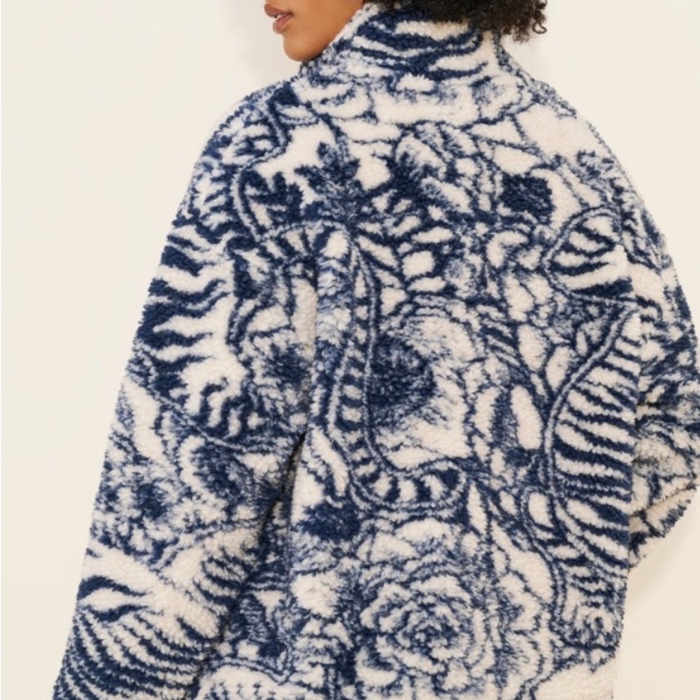 Damson Madder Ingrid borg bow fleece jacket